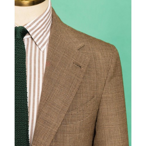 Plain Weave Walnut Classic Prince of Wales Check by the Ficus